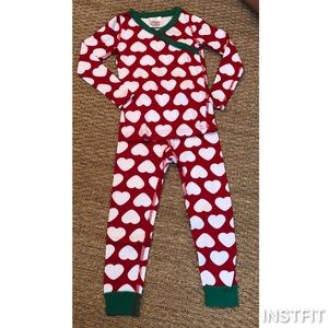 Hanna Anderson heart Christmas Pajamas Girls 100